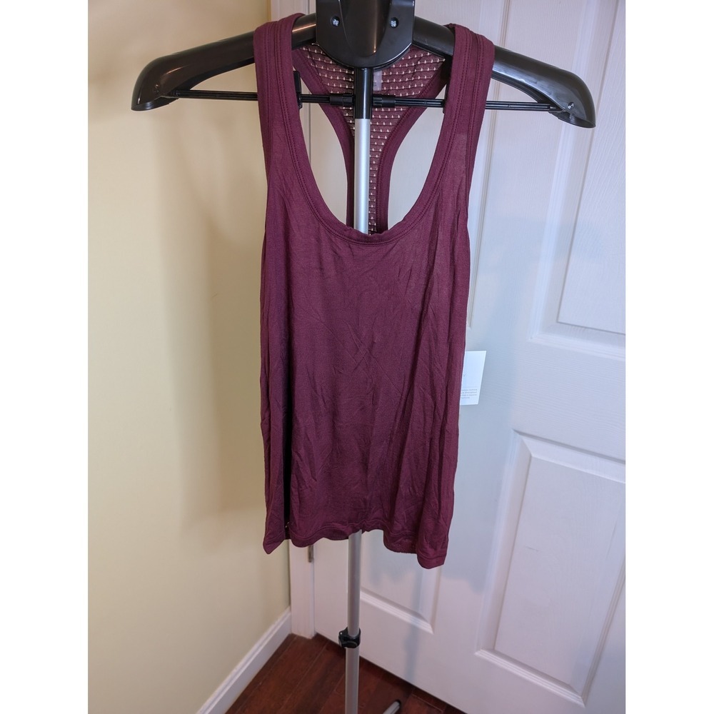 Beyond Yoga‎ Tank Top Burgundy Racerback Pointelle Mesh Back NWT - Size XS